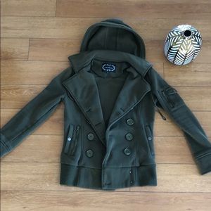 Military green coat in Size Small